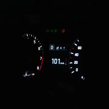 Speedometer in the car on the dashboard Stock-Fotos