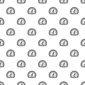 Speedometer car dashboard seamless vector pattern Stock Illustration