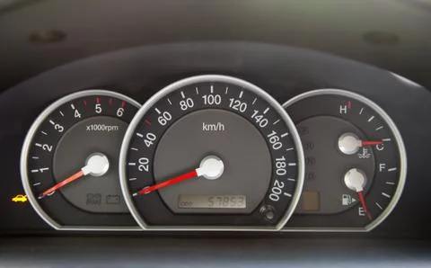 Speedometer  in the car Stock Photos