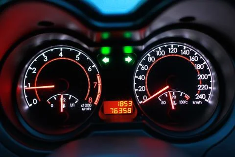 Speedometer of a car Foto stock