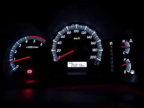 Speedometer of a car 스톡 사진
