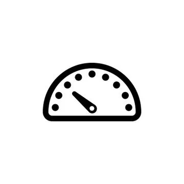 Speedometer, Car Speed Meter Flat Vector Icon Stock Illustration