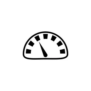 Speedometer, Car Speed Meter Flat Vector Icon Stock Illustration