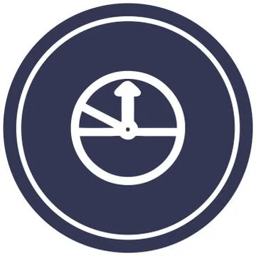 Speedometer circular icon Stock Illustration