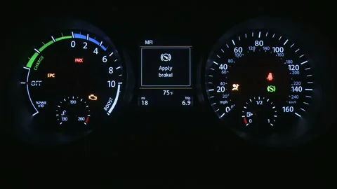 Speedometer close up 2016 Volkswagen Jetta Hybrid SEL Premium Stock-Footage 159856766