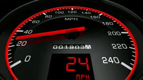 Speedometer Close Up HD1080 Stock Footage 539952