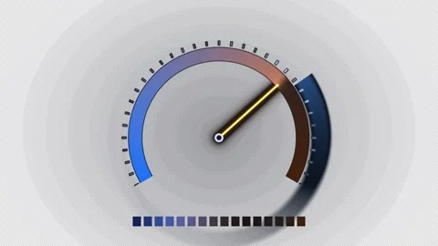 Speedometer with color gradient and needle movement Vídeos de archivo 341931619