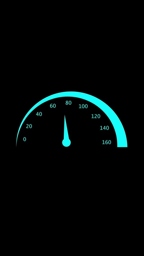Speedometer dashboard gauge needle moving fast on black background abstract.. Stock Footage 338039406