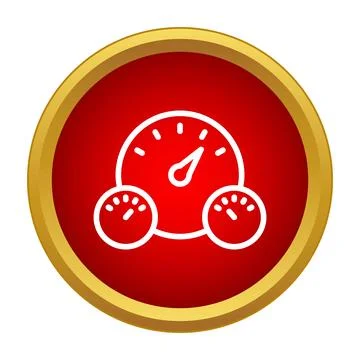 Speedometer dashboard icon measuring car performance Illustrazione stock