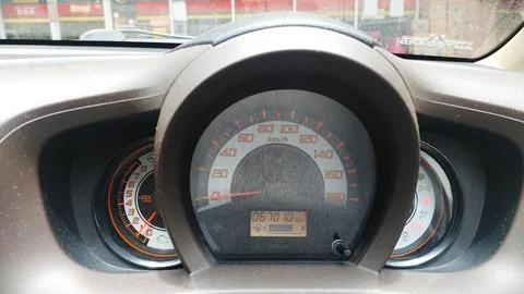 Speedometer design on the dashboard Stock Photos