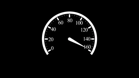 Speedometer Dial Animation with Needle Moving Smoothly, Car Speedometer Ani.. Stock Footage 310204483