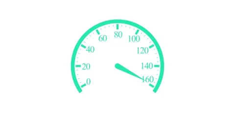 Speedometer Dial Animation with Needle Moving Smoothly, Car Speedometer Ani.. Stock Footage 310204862