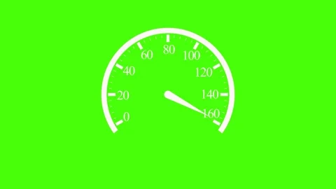 Speedometer Dial Animation with Needle Moving Smoothly, Car Speedometer Ani.. Stock Footage 310204887
