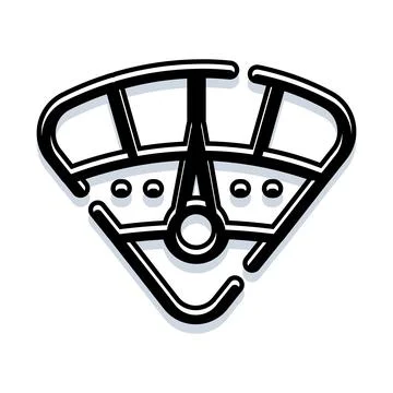 Speedometer dial measuring performance illustration icon 스톡 일러스트