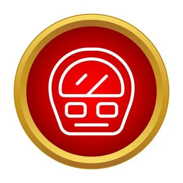 Speedometer dial showing high velocity icon Stock Illustration