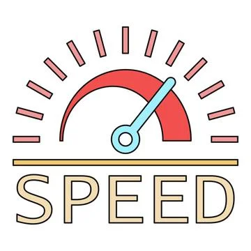 Speedometer dial showing high velocity performance concept イラスト素材