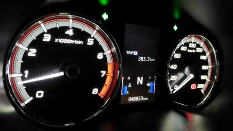 Speedometer display Stock Photos