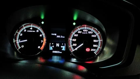 Speedometer display Stock Photos