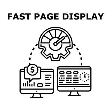 Speedometer displaying fast page display performance concept イラスト素材