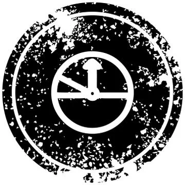 Speedometer distressed icon Stock Illustration