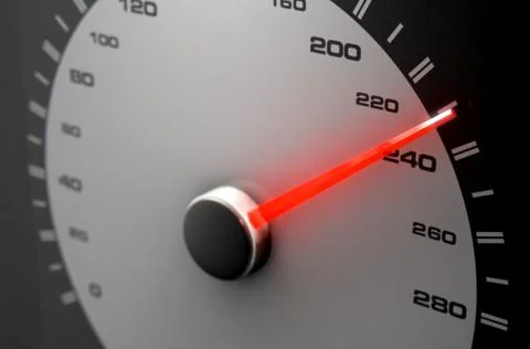 Speedometer Fast Stock Illustration
