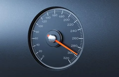 Speedometer Fast Stock Illustration