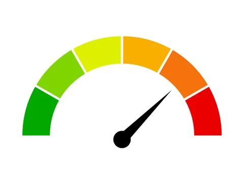 Speedometer Flat Icon Customer Satisfaction Meter Level Illustration Stock-Illustration