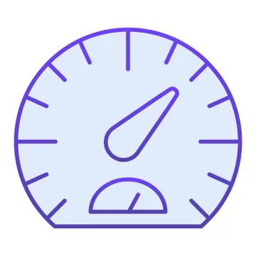 Speedometer flat icon. Tachometer blue icons in trendy flat style. Car dashboard Stock Illustration