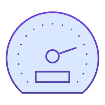 Speedometer flat icon. Tachometer vector illustration isolated on white. Car Illustrazione stock