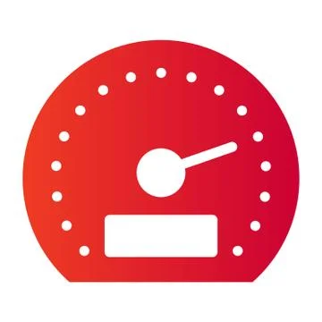 Speedometer flat icon. Tachometer vector illustration isolated on white. Car Illustrazione stock
