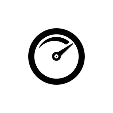 Speedometer Flat Vector Icon Stock Illustration