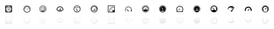 Speedometer - Flat Vector Icons Stock Illustration
