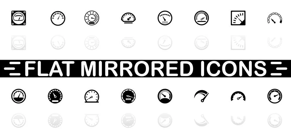 Speedometer - Flat Vector Icons Stock Illustration