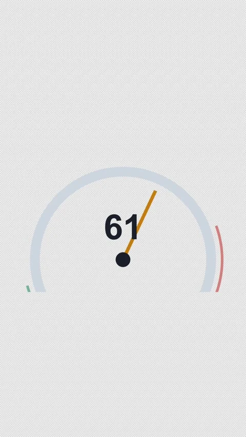 Speedometer Gauge 100 Amber 100 Percent Overlay Alpha 4K Vertical 9x16 Light Stock Footage 339507734