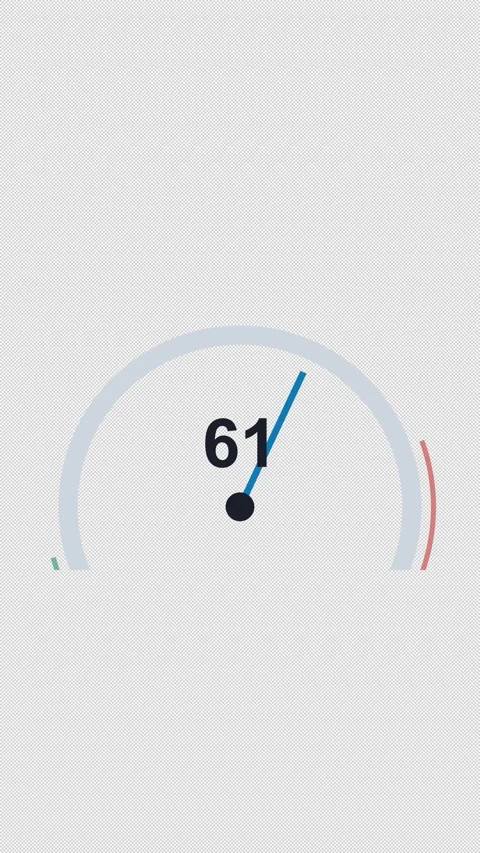 Speedometer Gauge 100 Cyan 100 Percent Overlay Alpha 4K Vertical 9x16 Light Видео 339507738
