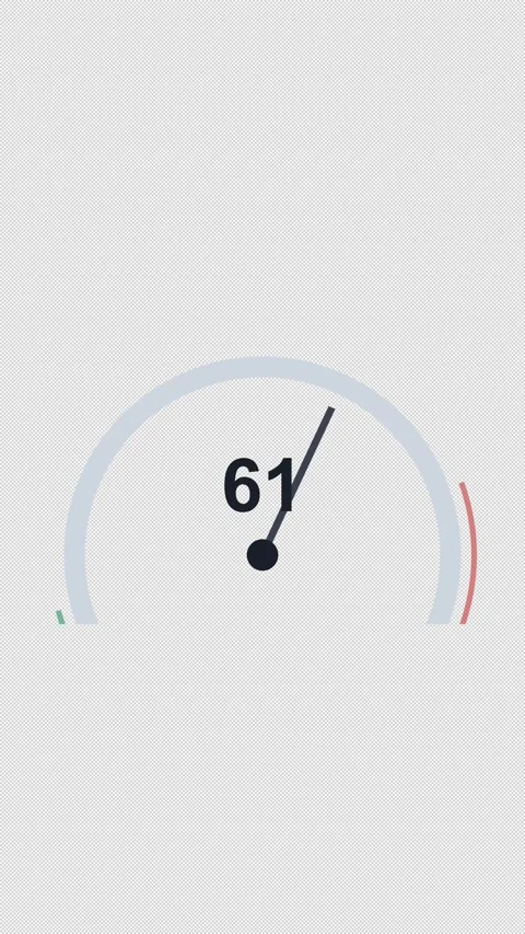 Speedometer Gauge 100 White 100 Percent Overlay Alpha 4K Vertical 9x16 Light Video stock 339507733