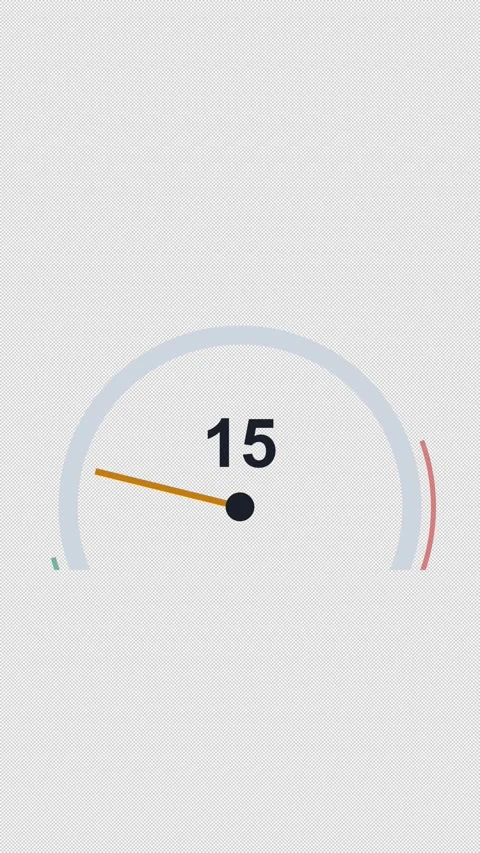 Speedometer Gauge 25 Amber 25 Percent Overlay Alpha 4K Vertical 9x16 Light Stockbeeldmateriaal 339507788