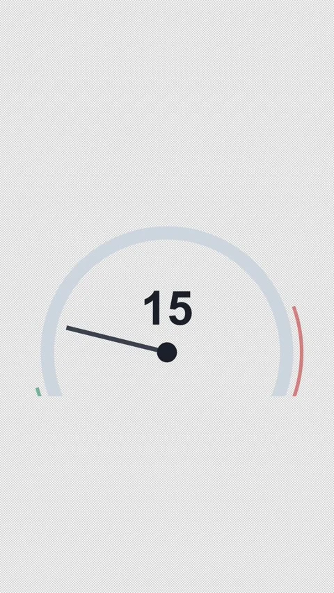 Speedometer Gauge 25 White 25 Percent Overlay Alpha 4K Vertical 9x16 Light Видео 339507795