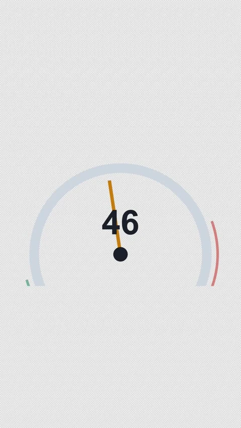 Speedometer Gauge 75 Amber 75 Percent Overlay Alpha 4K Vertical 9x16 Light Stock Footage 339507760