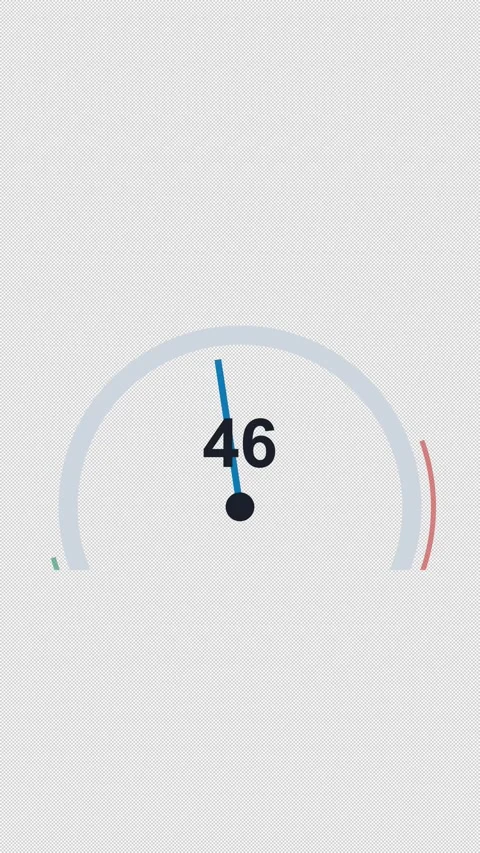 Speedometer Gauge 75 Cyan 75 Percent Overlay Alpha 4K Vertical 9x16 Light Stockbeeldmateriaal 339507770