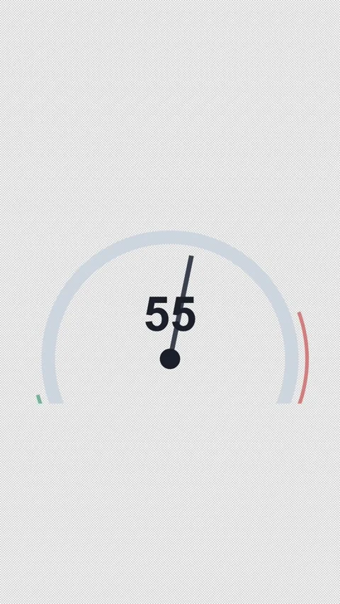Speedometer Gauge 90 White 90 Percent Overlay Alpha 4K Vertical 9x16 Light Видео 339507741