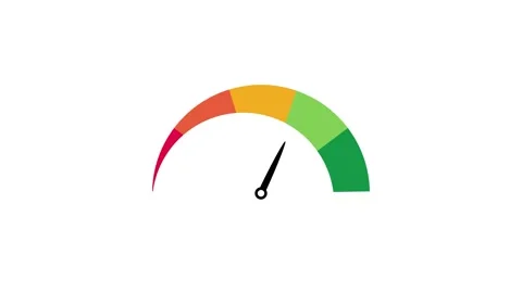 Speedometer Gauge Animation with Low Level Stock Footage 305906351