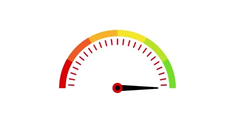 Speedometer Gauge Animation, Racing Performance Indicator with Tick Marks Stock Footage 311812212