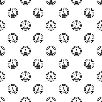Speedometer gauge dashboard outline seamless pattern vector イラスト素材