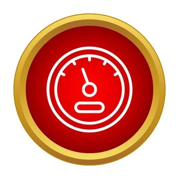 Speedometer gauge icon illustrating performance measurement Stock Illustration