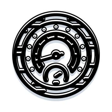 Speedometer gauge icon indicating fast performance 스톡 일러스트