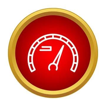 Speedometer gauge icon indicating fast velocity performance 스톡 일러스트