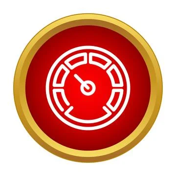 Speedometer gauge icon indicating low performance measurement Stock Illustration