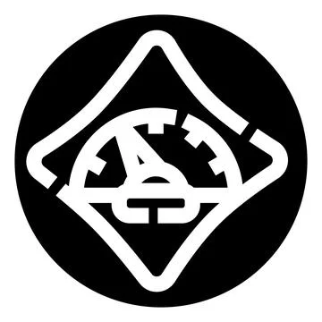 Speedometer gauge icon indicating performance and velocity Stock Illustration