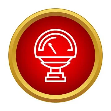 Speedometer gauge icon indicating performance measurement Stock Illustration